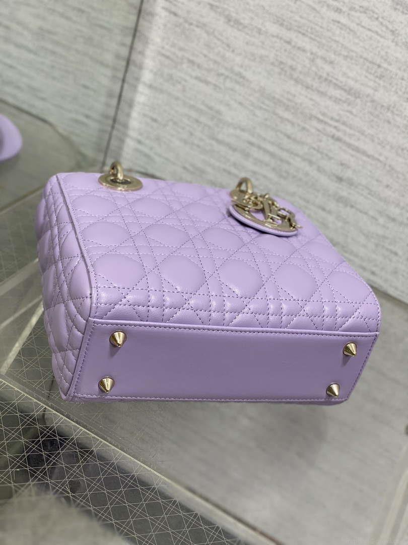 Dior M0531 Small Lady Dior Bag Purple Cannage Lambskin