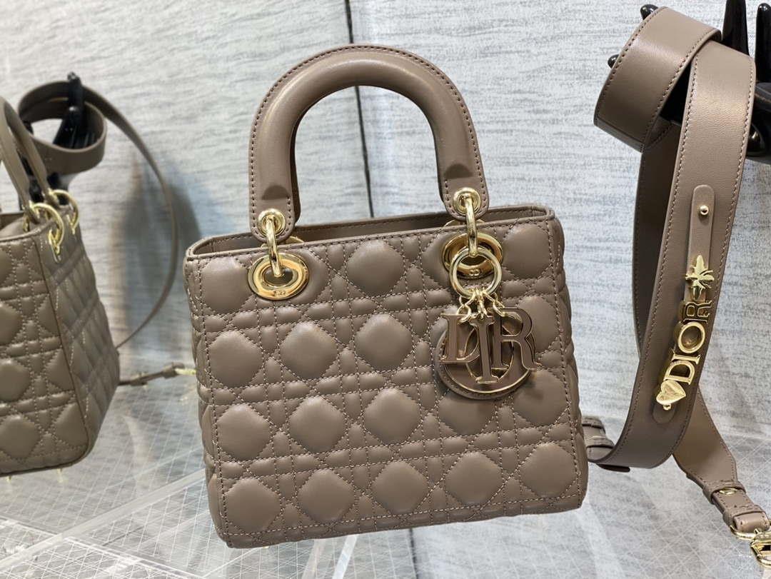 Dior M0531 Small Lady Dior Bag Mike tea Cannage with Mike tea enamel buckle