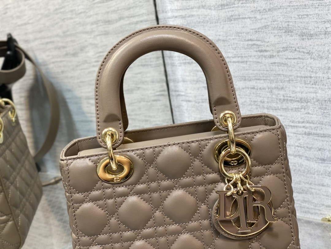 Dior M0531 Small Lady Dior Bag Mike tea Cannage with Mike tea enamel buckle