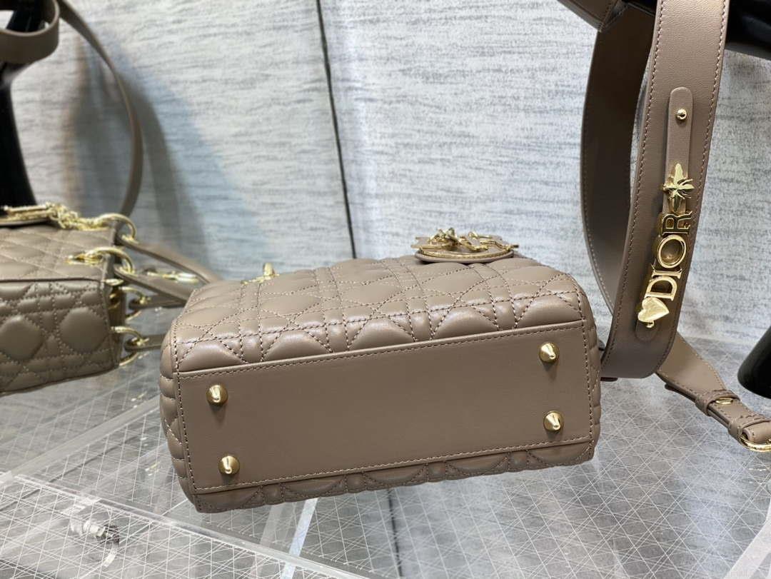 Dior M0531 Small Lady Dior Bag Mike tea Cannage with Mike tea enamel buckle