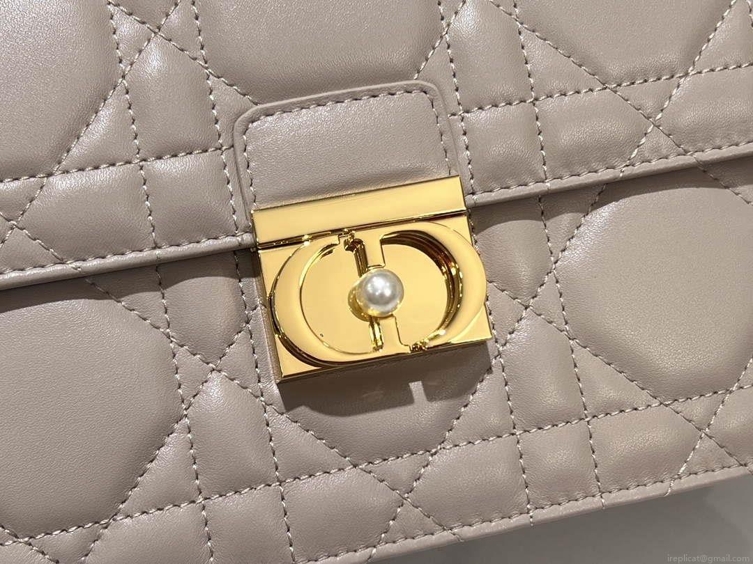 Dior M4402 Medium Dior Ange Bag Pink Macrocannage Calfskin