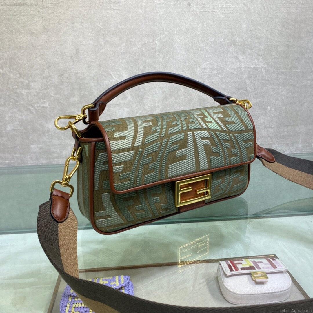 Fendi Baguette Bag 0191M Shoulder Bag 8BR600 Green