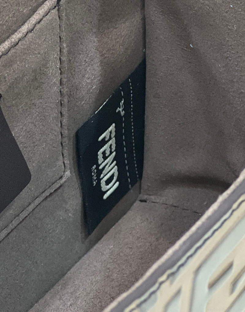 Fendi 8BT286 Kan I F Small Leather Mini Bag Blue