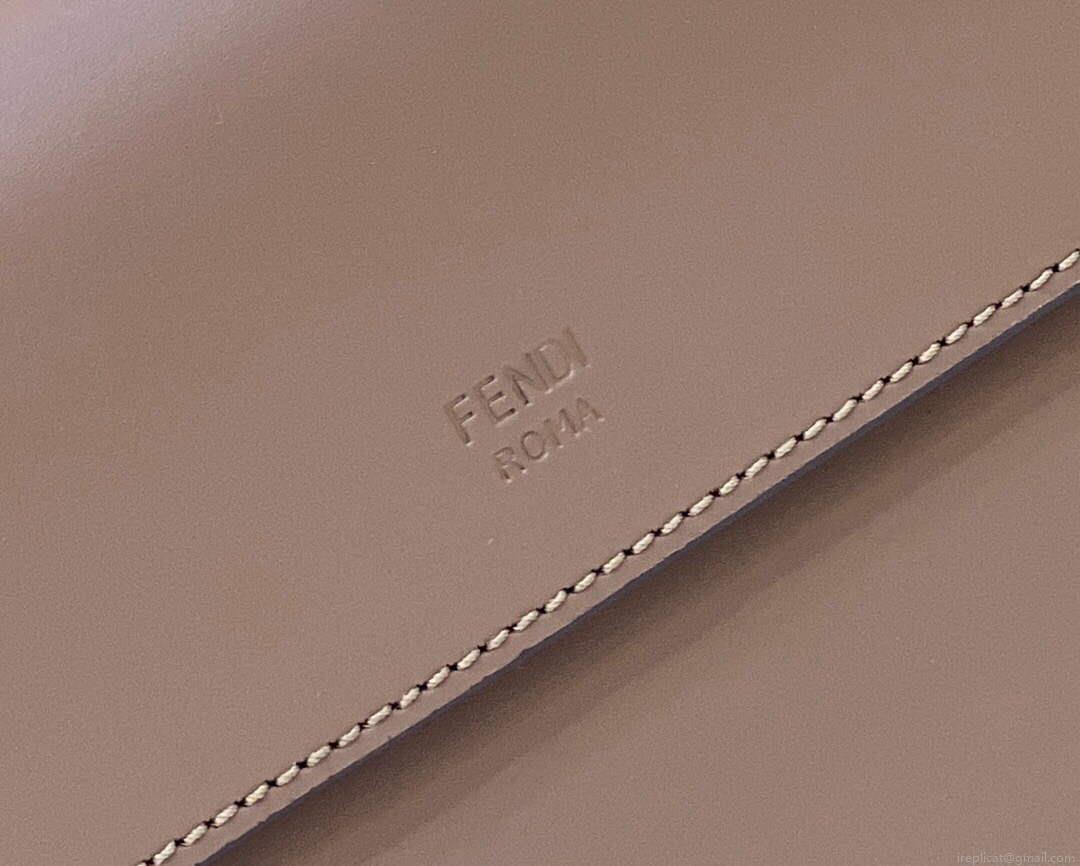 Fendi 8BT284 Kan I F Leather Bag Brown