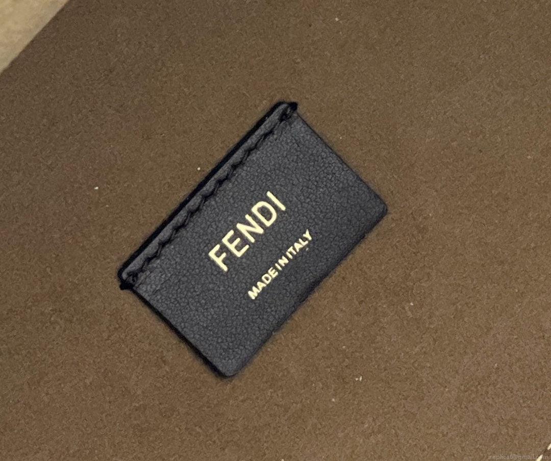 Fendi 8553 Sunshine Medium Bag 8BH386 Silver Laminated leather shopper