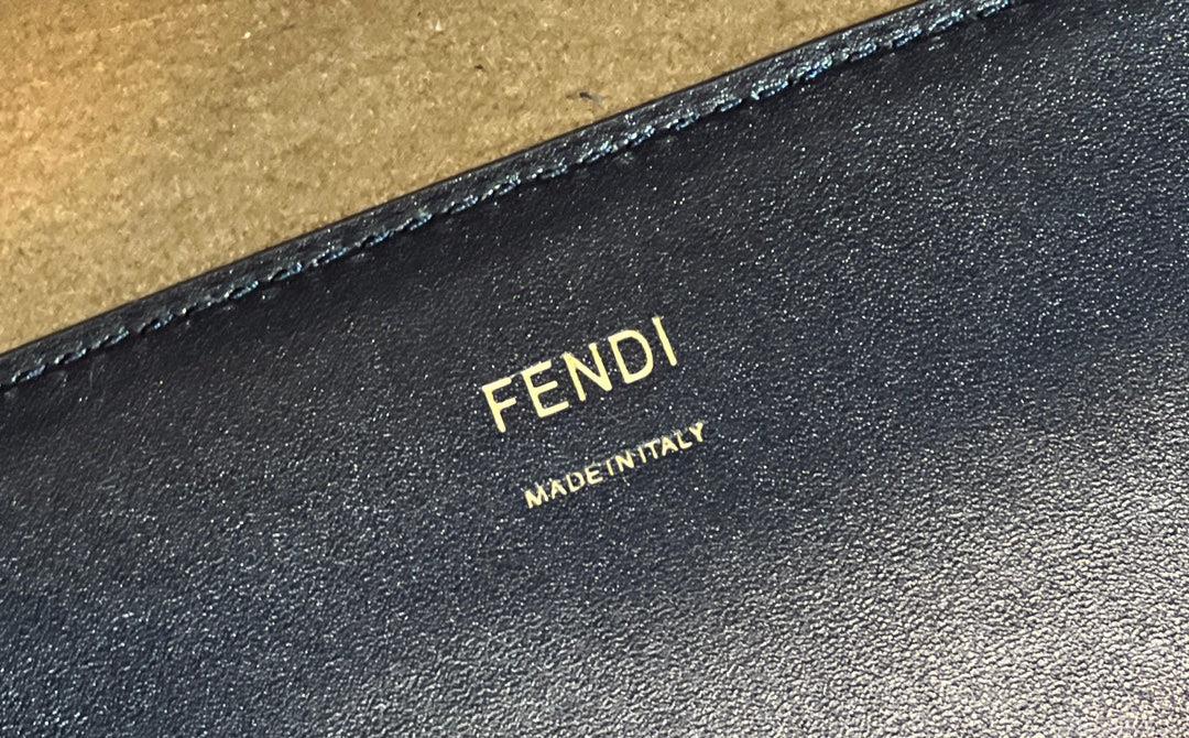 Fendi 8266S Sunshine Medium Bag 8BH386 Black leather shopper