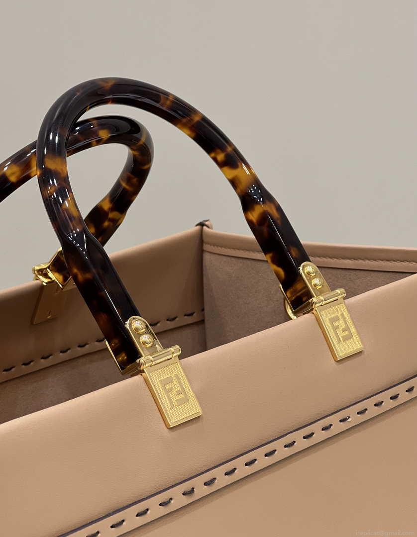 Fendi 8266S Sunshine Medium Bag 8BH386 Apricot leather shopper