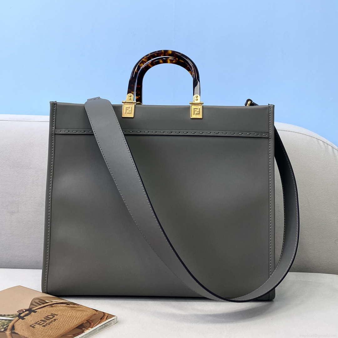 Fendi 8BH386 Sunshine Medium Bag 8266S Dark Grey leather shopper