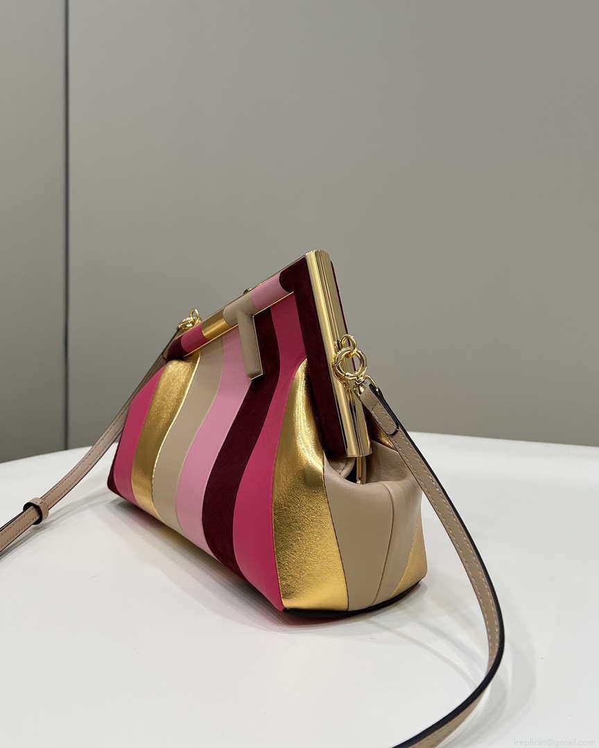Fendi 8BP129 Fendi 8BP129 First Small Leathe bag with multicolour inlay 80018M