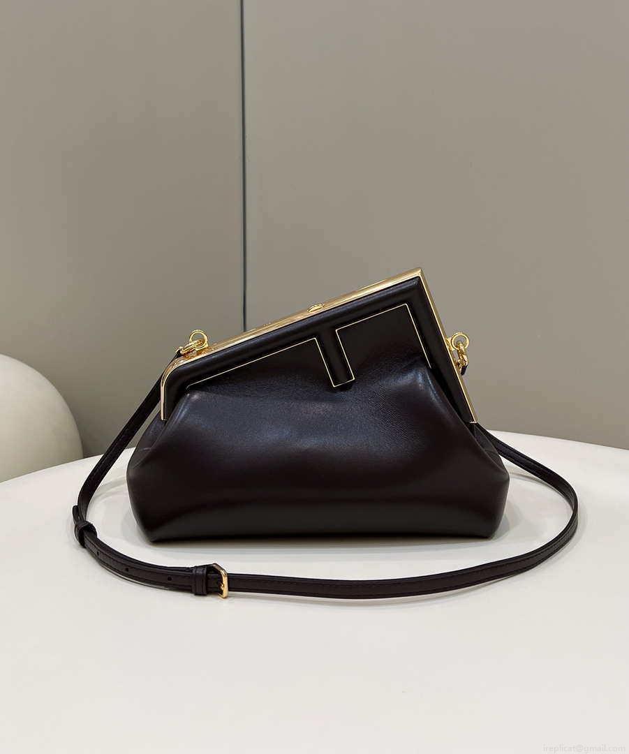 Fendi 8BP129 First Small Fuchsia leather bag 80018M Black