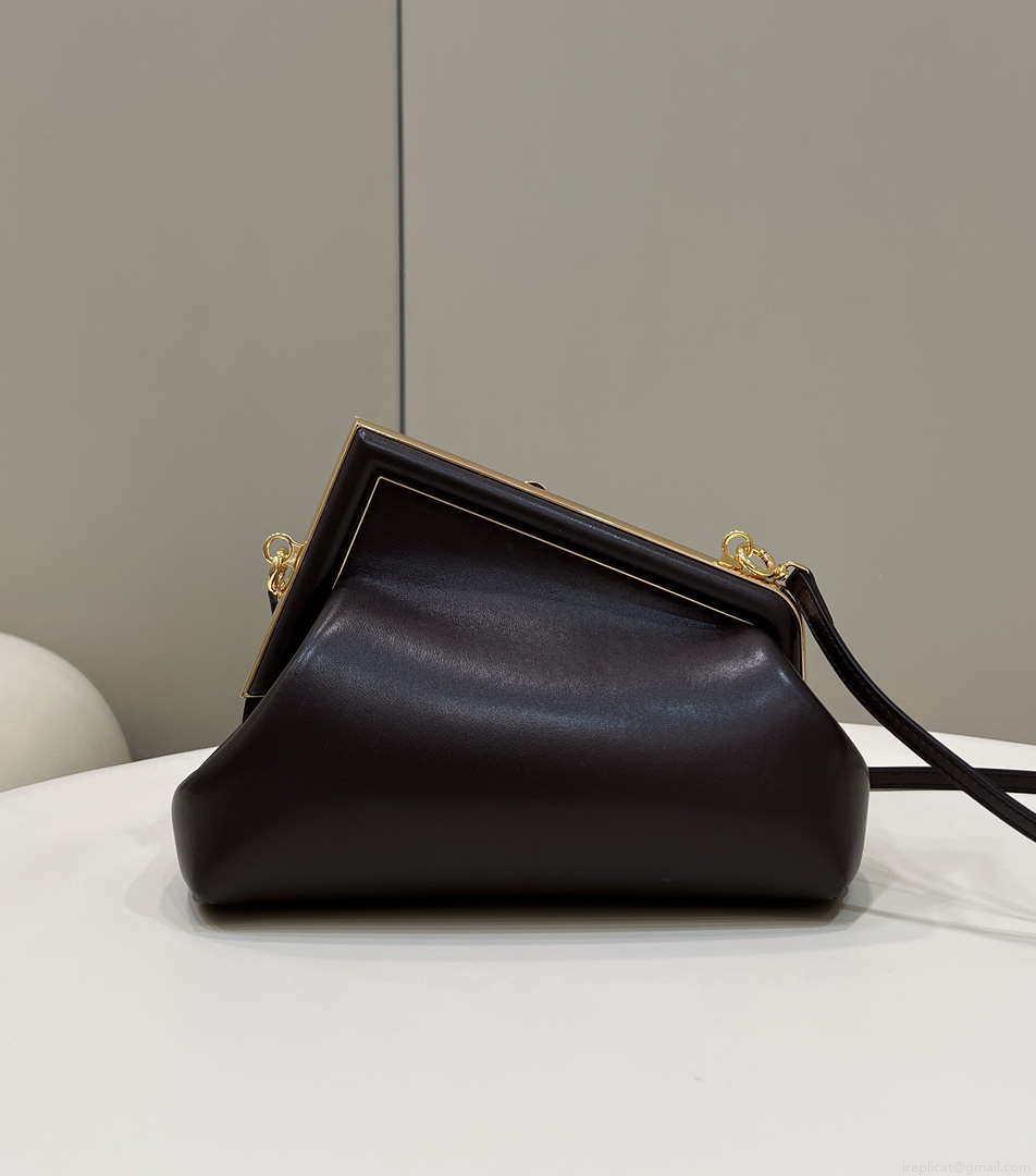 Fendi 8BP129 First Small Fuchsia leather bag 80018M Black