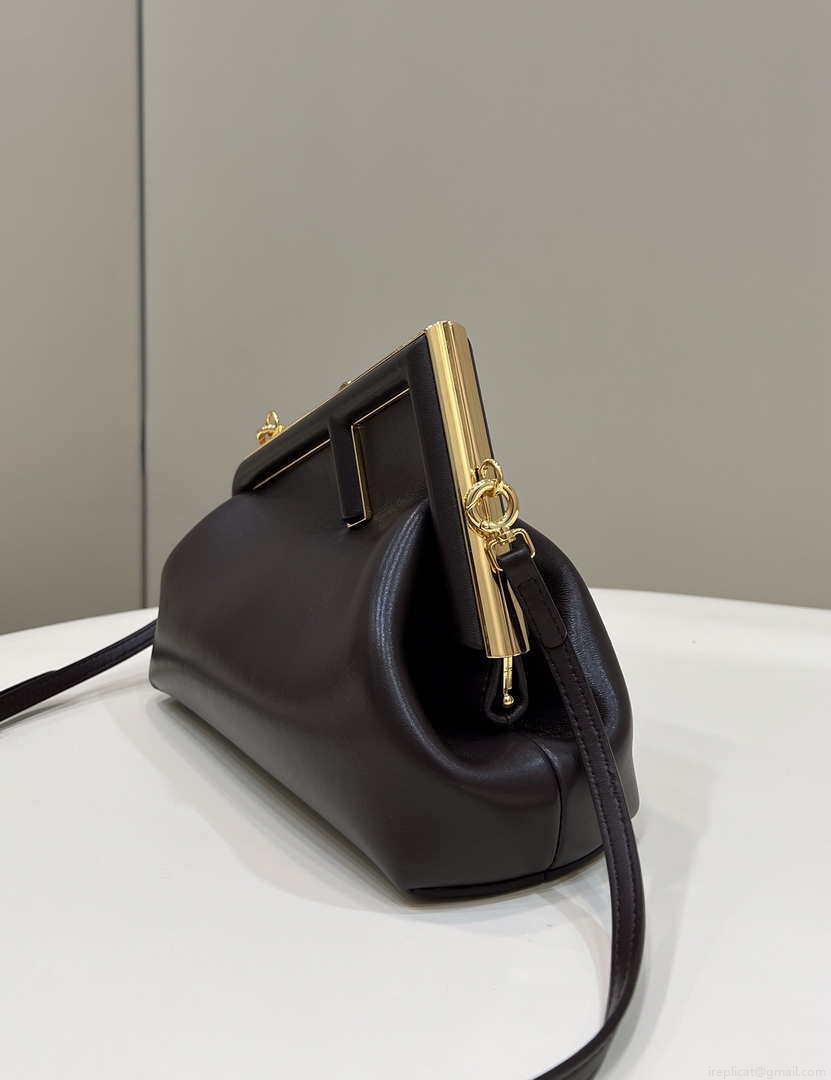 Fendi 8BP129 First Small Fuchsia leather bag 80018M Black