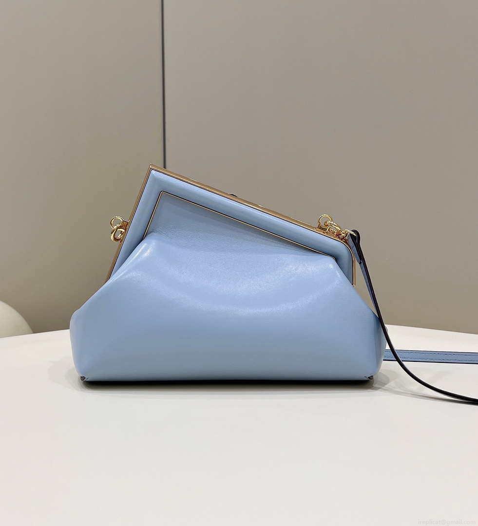 Fendi 8BP129 First Small Fuchsia leather bag 80018M Light Blue