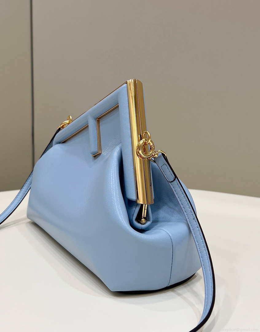 Fendi 8BP129 First Small Fuchsia leather bag 80018M Light Blue