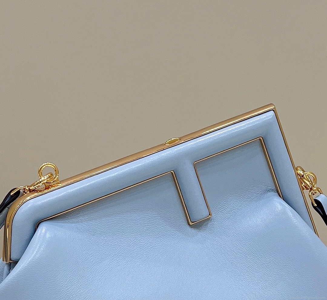 Fendi 8BP129 First Small Fuchsia leather bag 80018M Light Blue