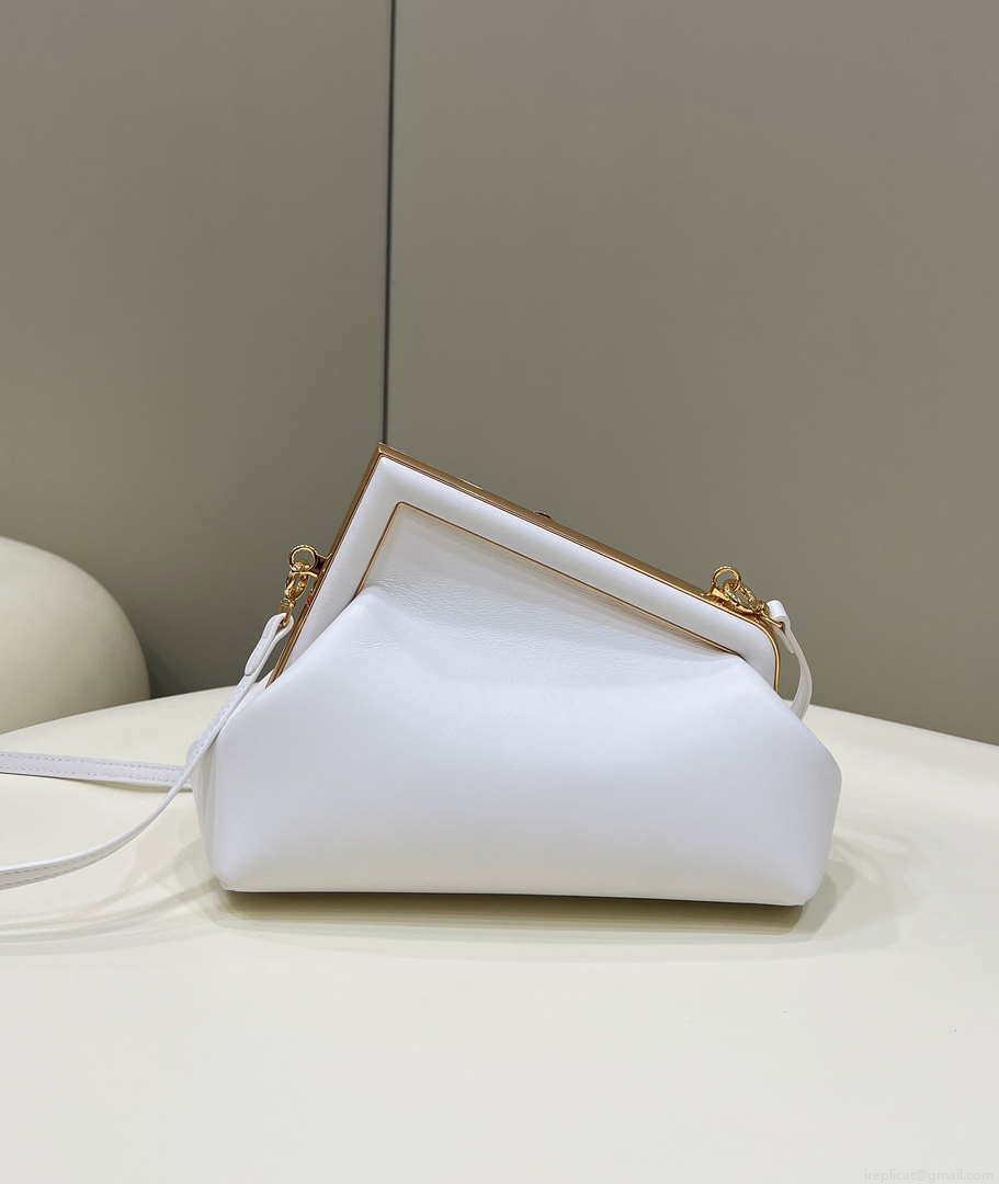 Fendi 8BP129 First Small Fuchsia leather bag 80018M White