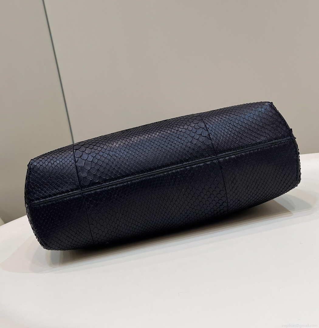Fendi 8BP127 FENDI FIRST Medium Black Python leather bag