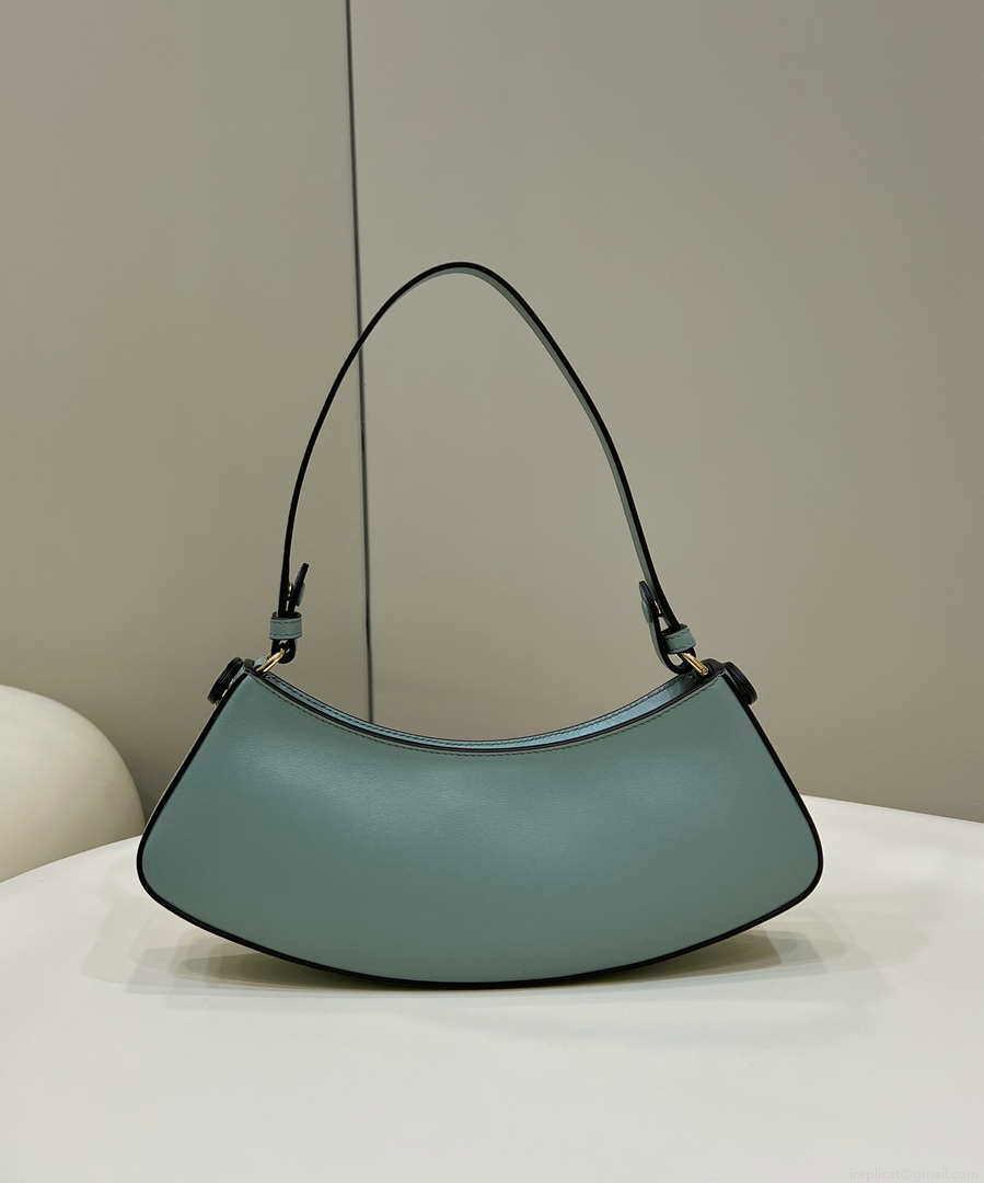 Fendi O’Lock Swing Camellia leather pouch 8BS068 Green
