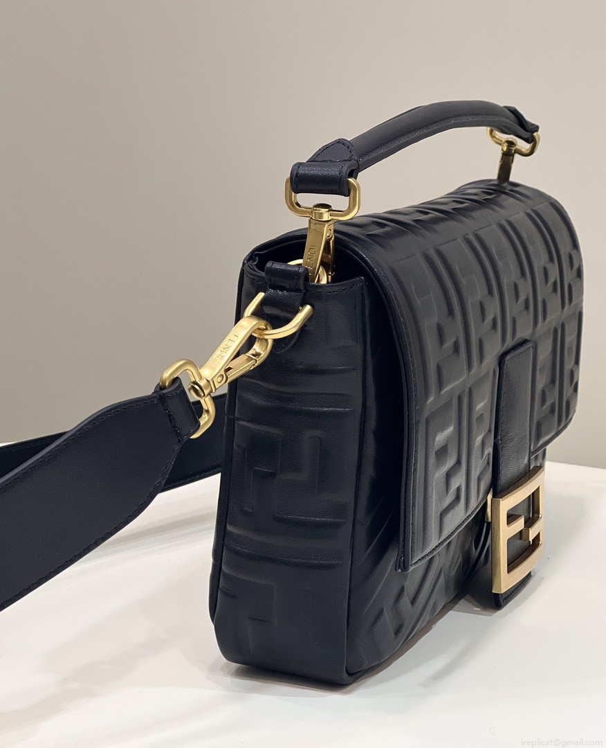 Fendi 8BR771 Baguette Large Black leather bag