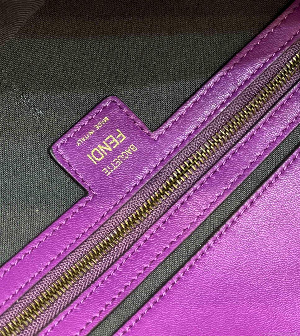 Fendi 8BR771 Baguette Purple leather bag