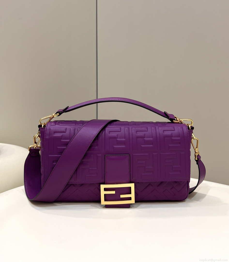Fendi 8BR771 Baguette Purple leather bag