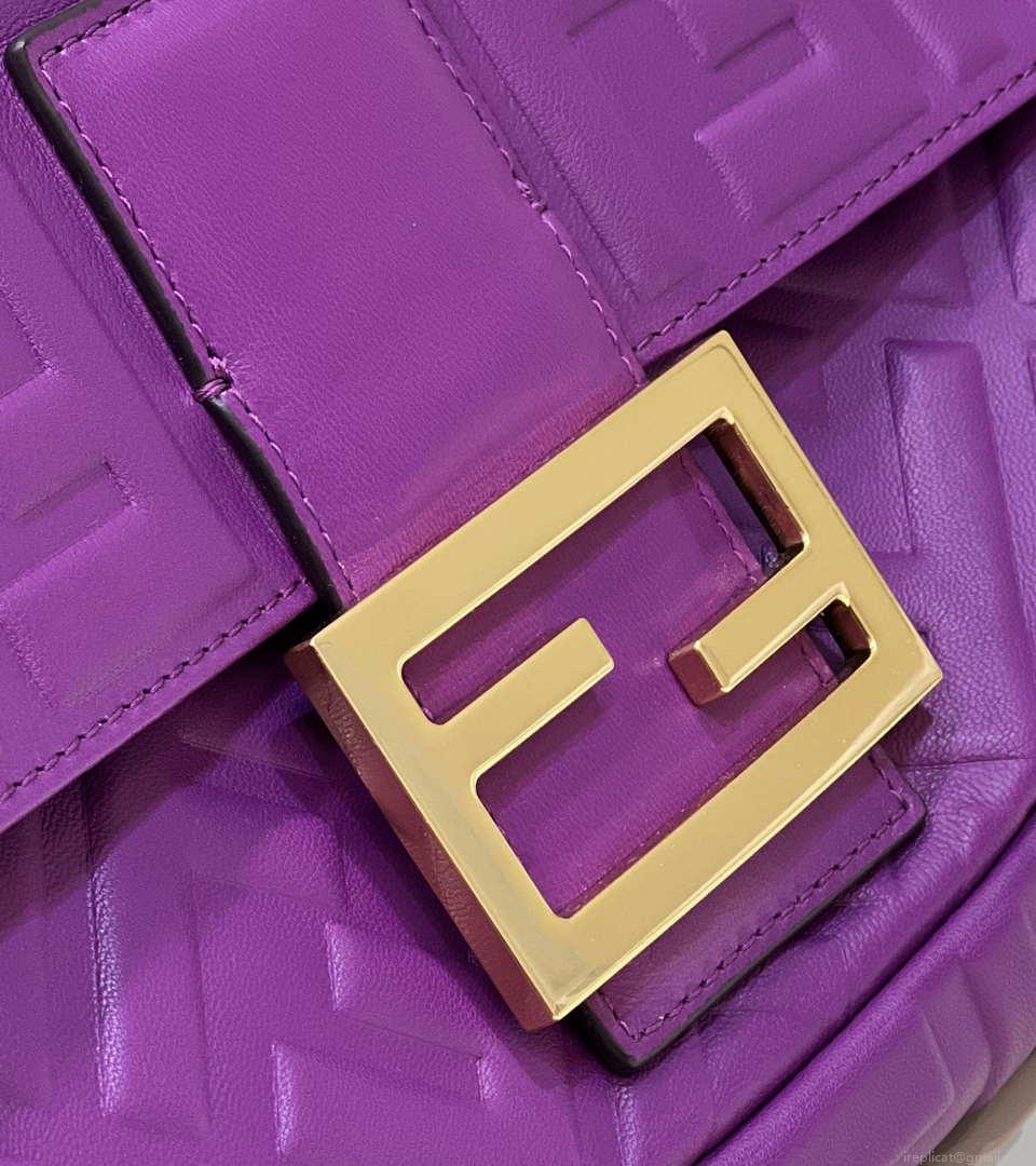 Fendi 8BR771 Baguette Purple leather bag