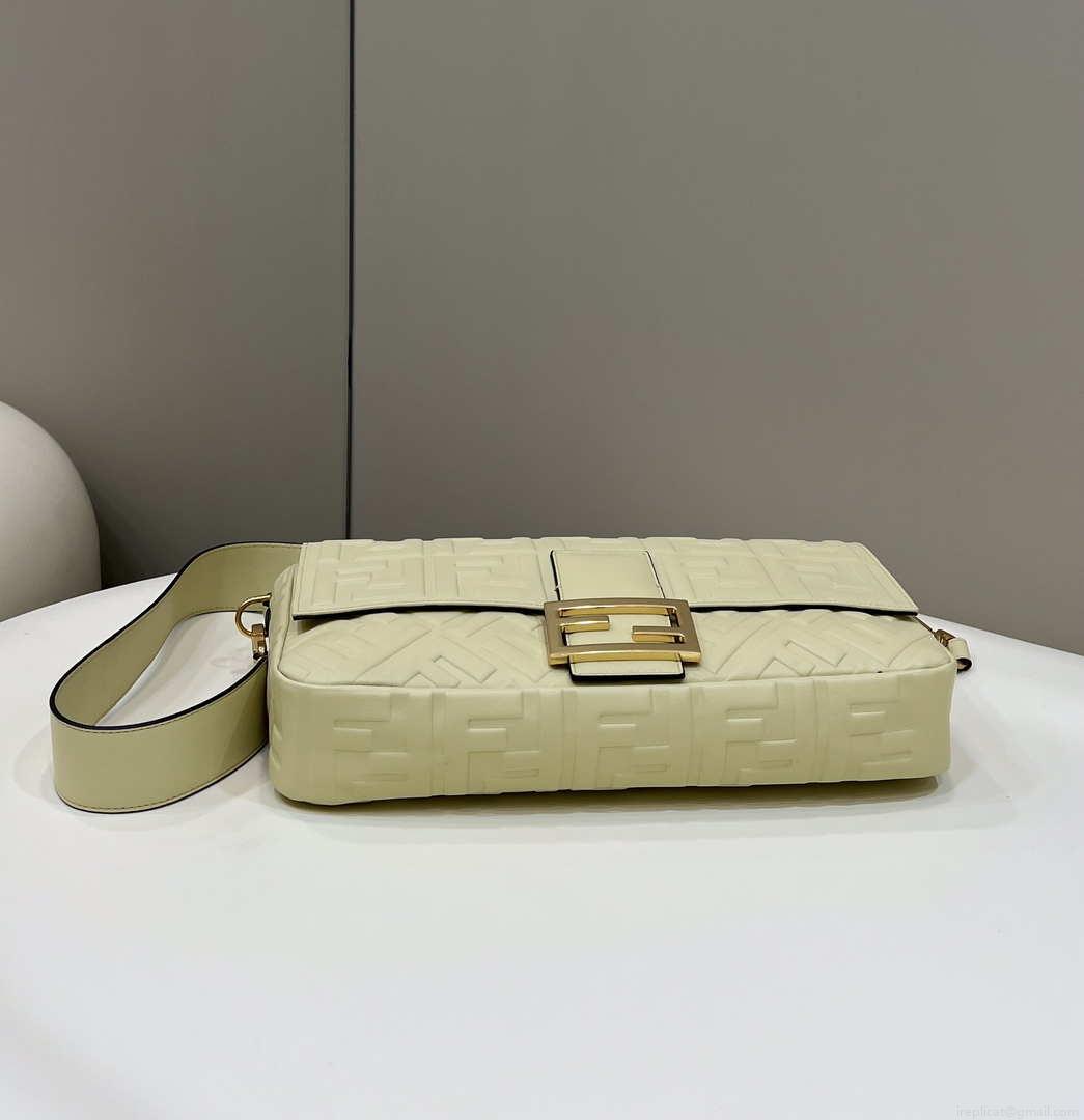Fendi 8BR771 Baguette Large Light Yellow leather bag