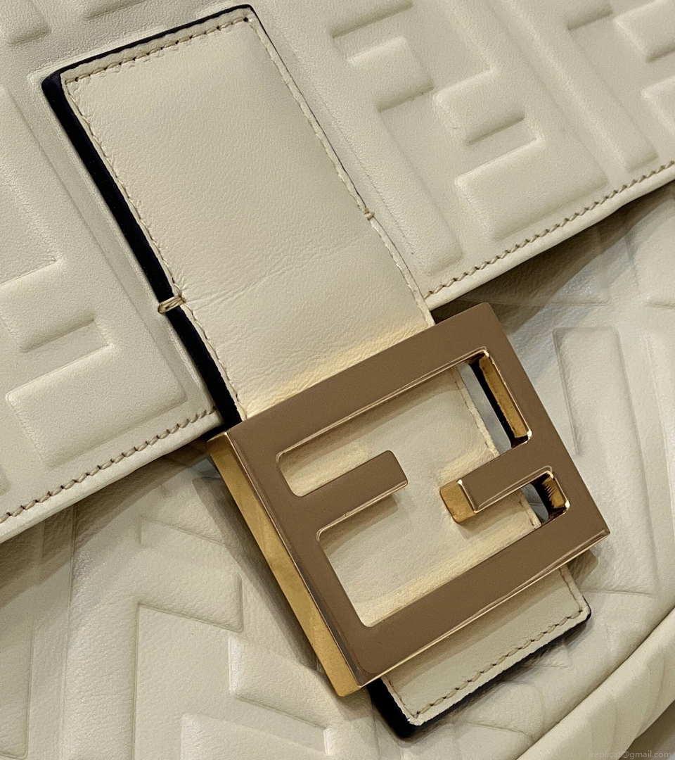 Fendi 8BR771 Baguette Large Light Yellow leather bag