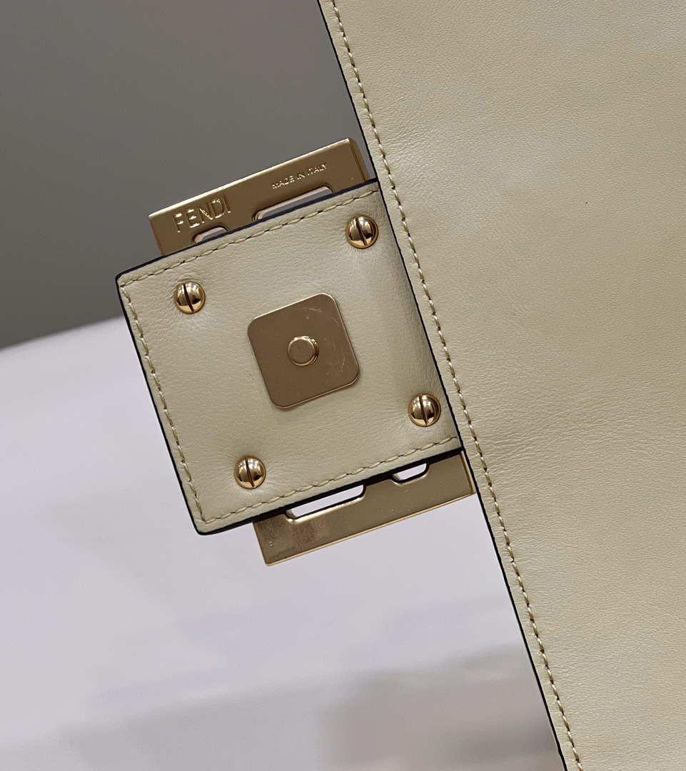 Fendi 8BR771 Baguette Large Light Yellow leather bag