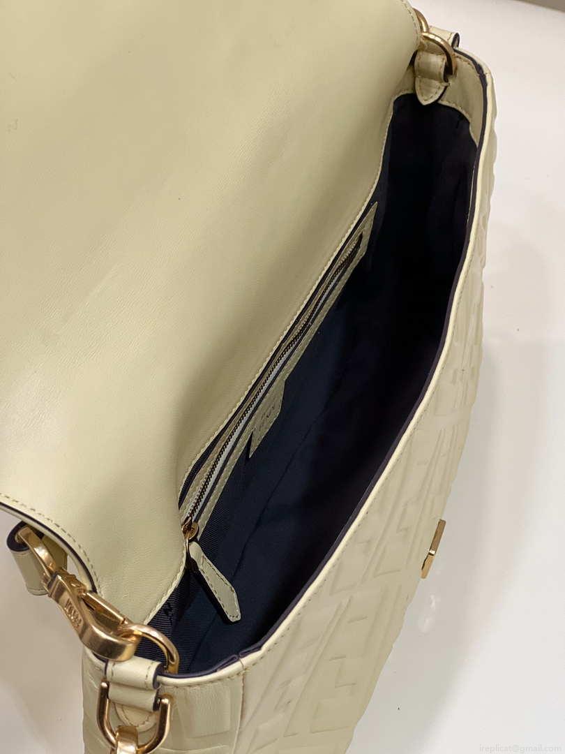 Fendi 8BR771 Baguette Large Light Yellow leather bag