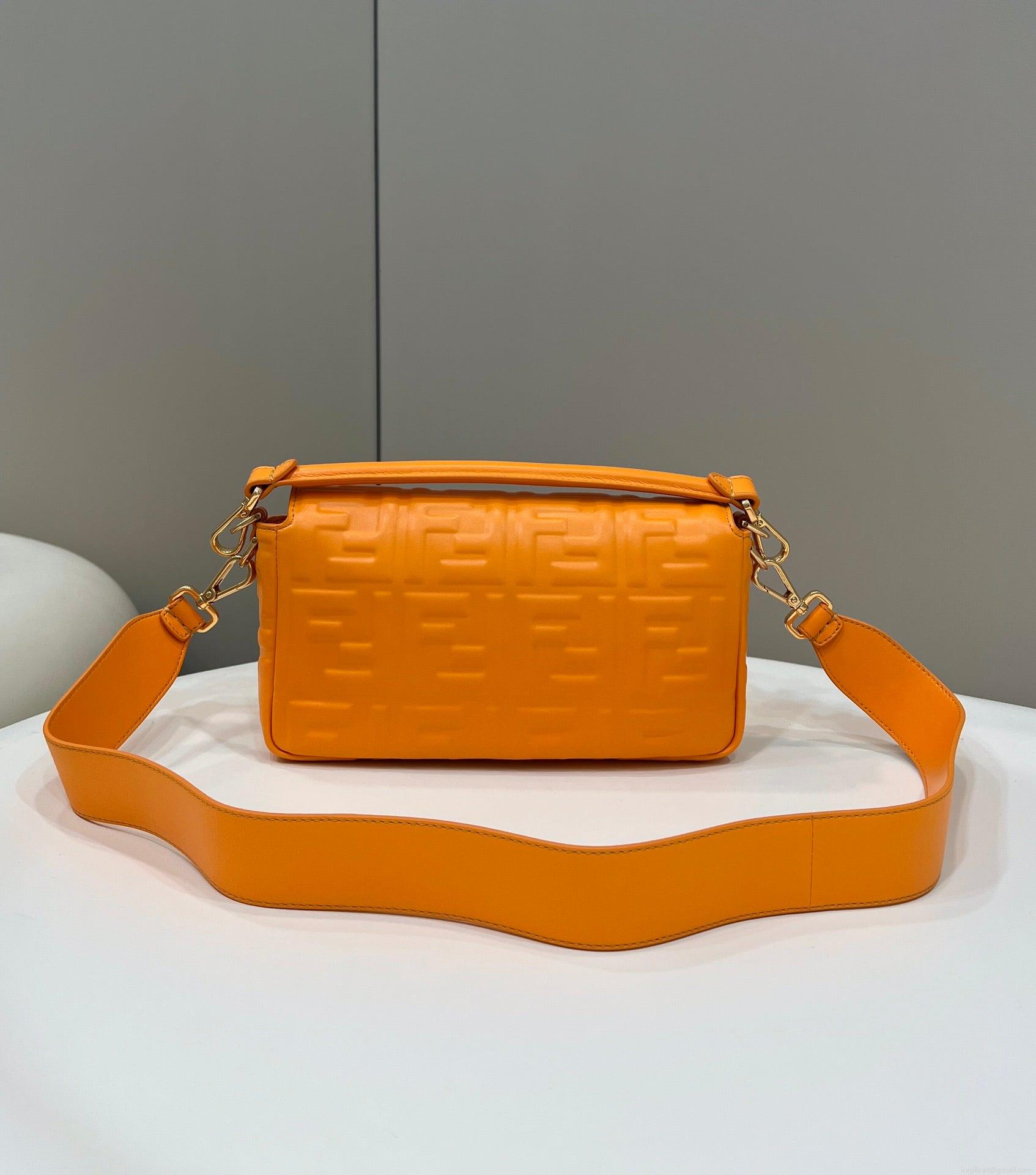 Fendi 8BR771 Baguette Large Orange leather 0135 bag