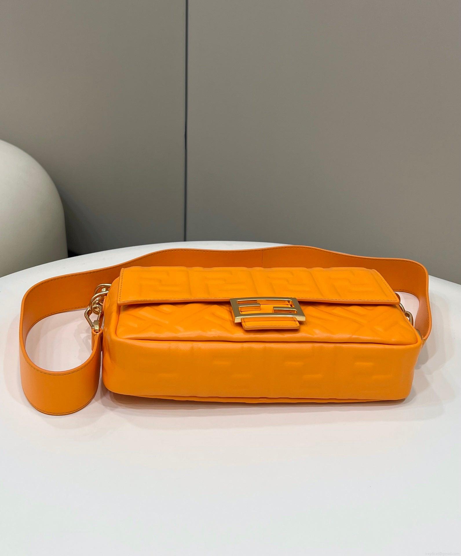 Fendi 8BR771 Baguette Large Orange leather 0135 bag