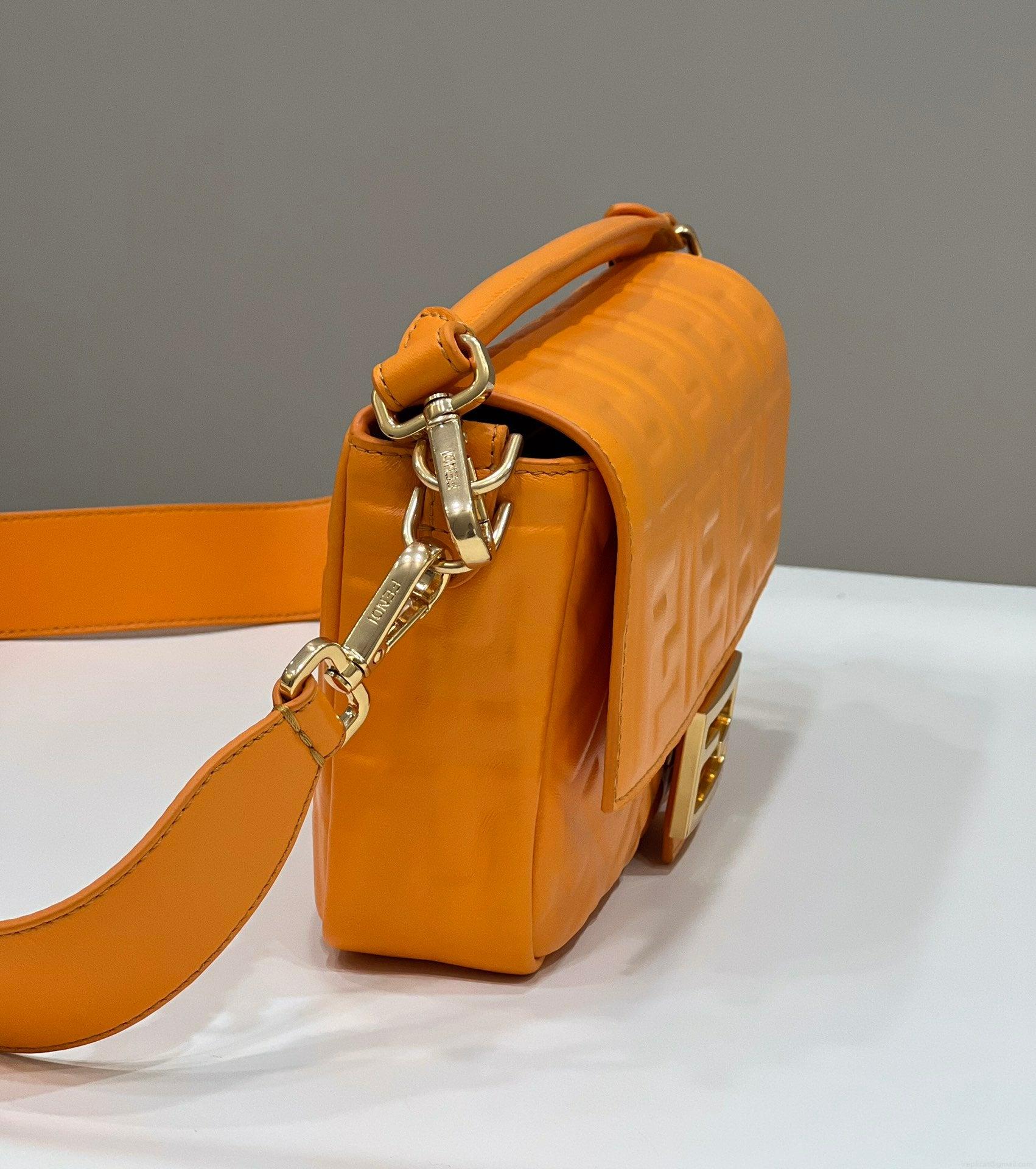 Fendi 8BR771 Baguette Large Orange leather 0135 bag