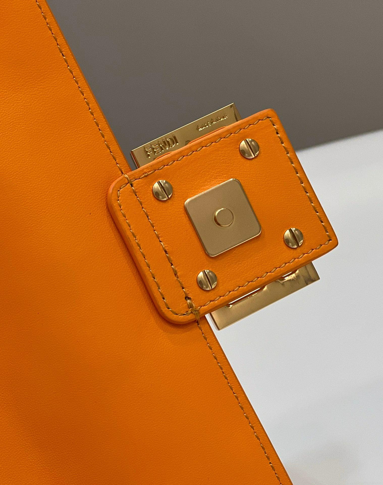 Fendi 8BR771 Baguette Large Orange leather 0135 bag