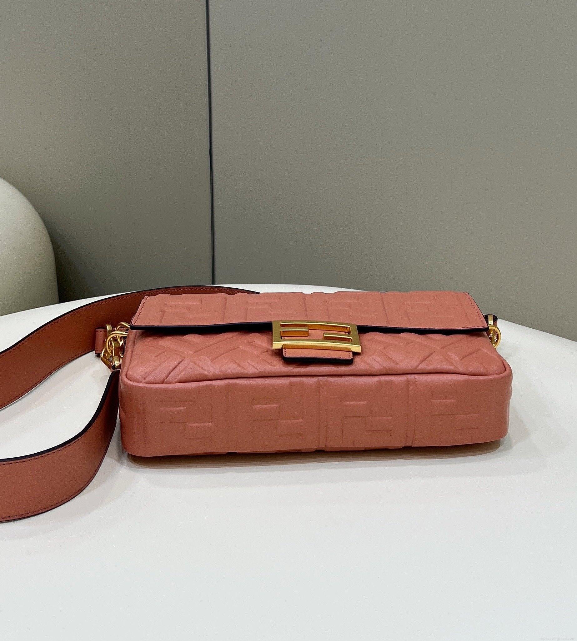 Fendi 8BR600 Baguette Medium Pink leather 0135M bag