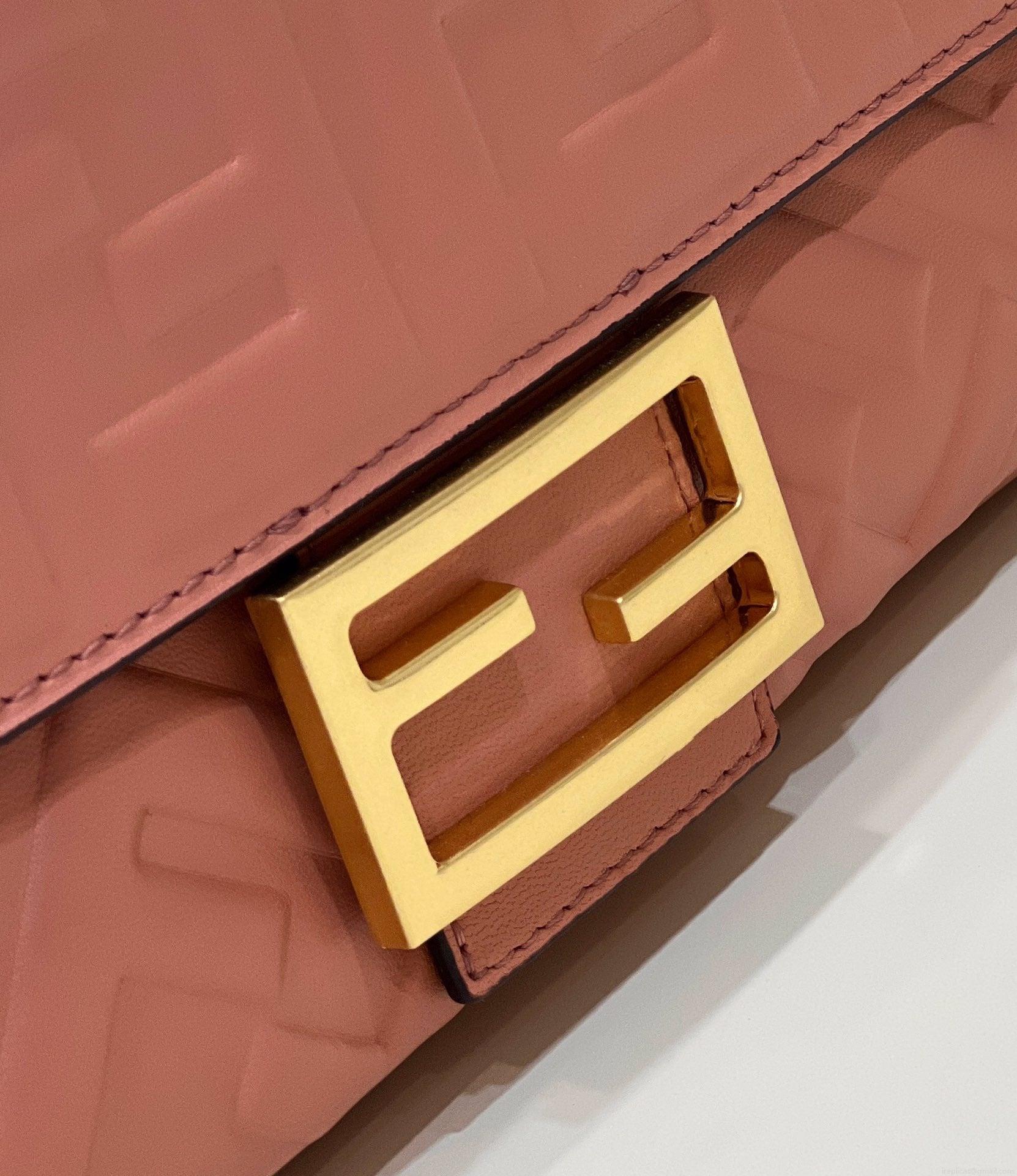 Fendi 8BR600 Baguette Medium Pink leather 0135M bag