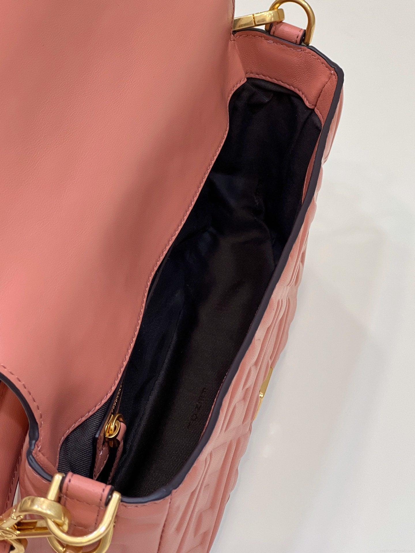 Fendi 8BR600 Baguette Medium Pink leather 0135M bag