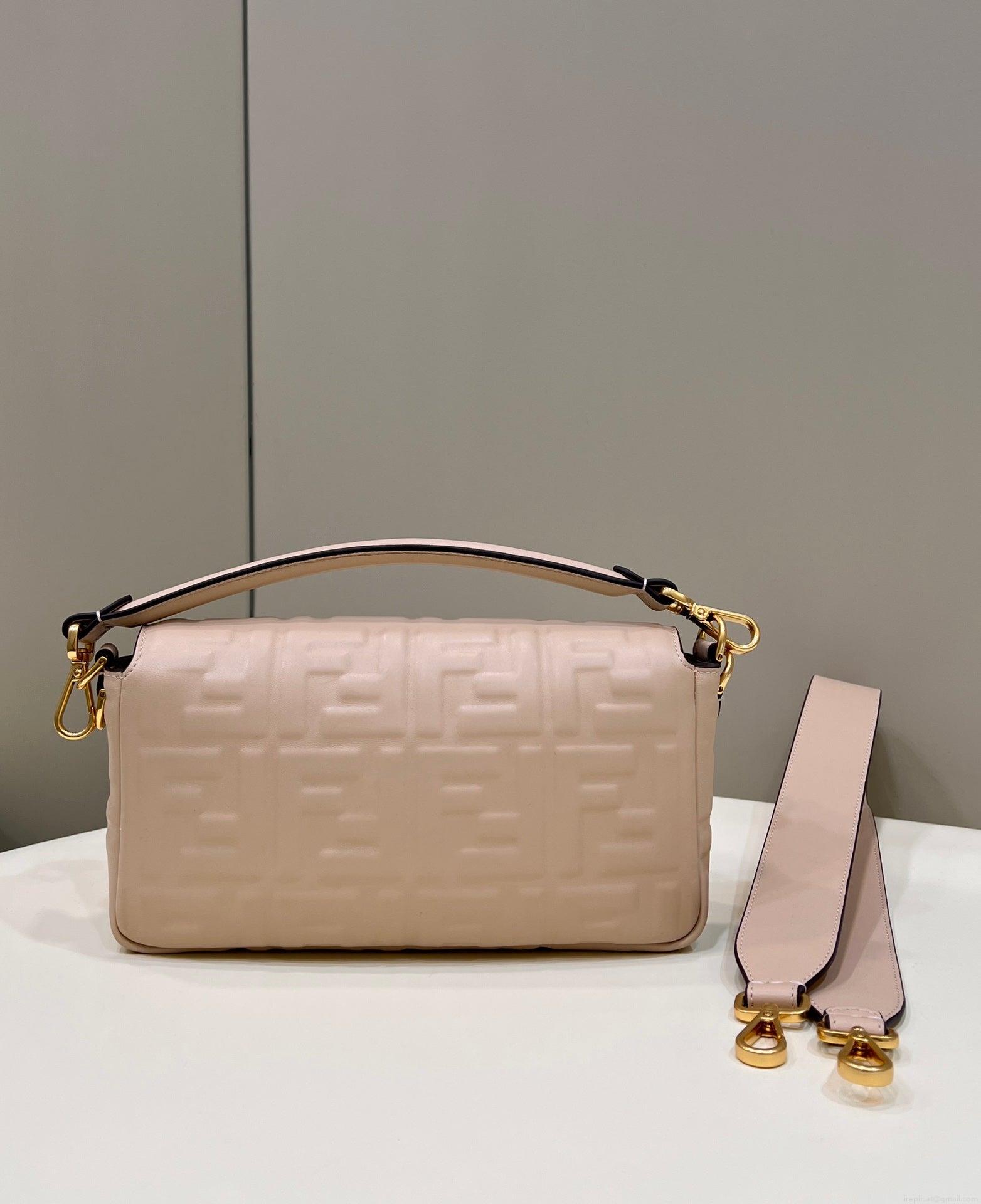 Fendi 8BR600 Baguette Medium Light Pink leather 0135M bag