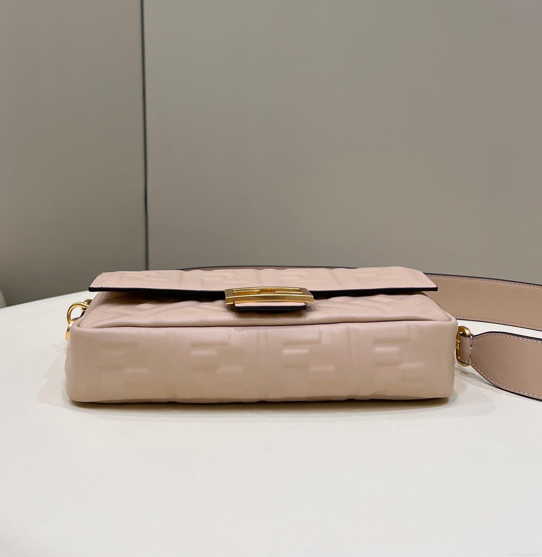 Fendi 8BR600 Baguette Medium Light Pink leather 0135M bag