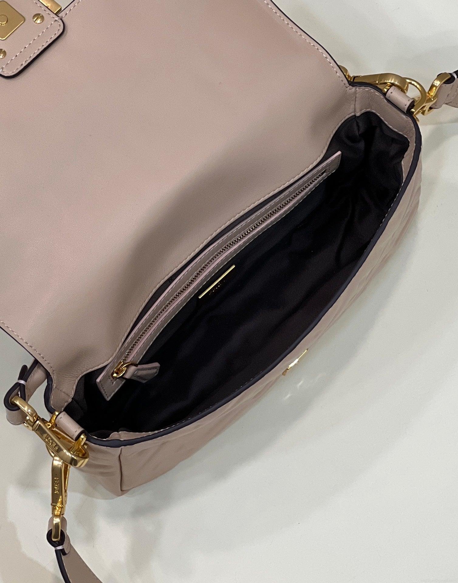 Fendi 8BR600 Baguette Medium Light Pink leather 0135M bag