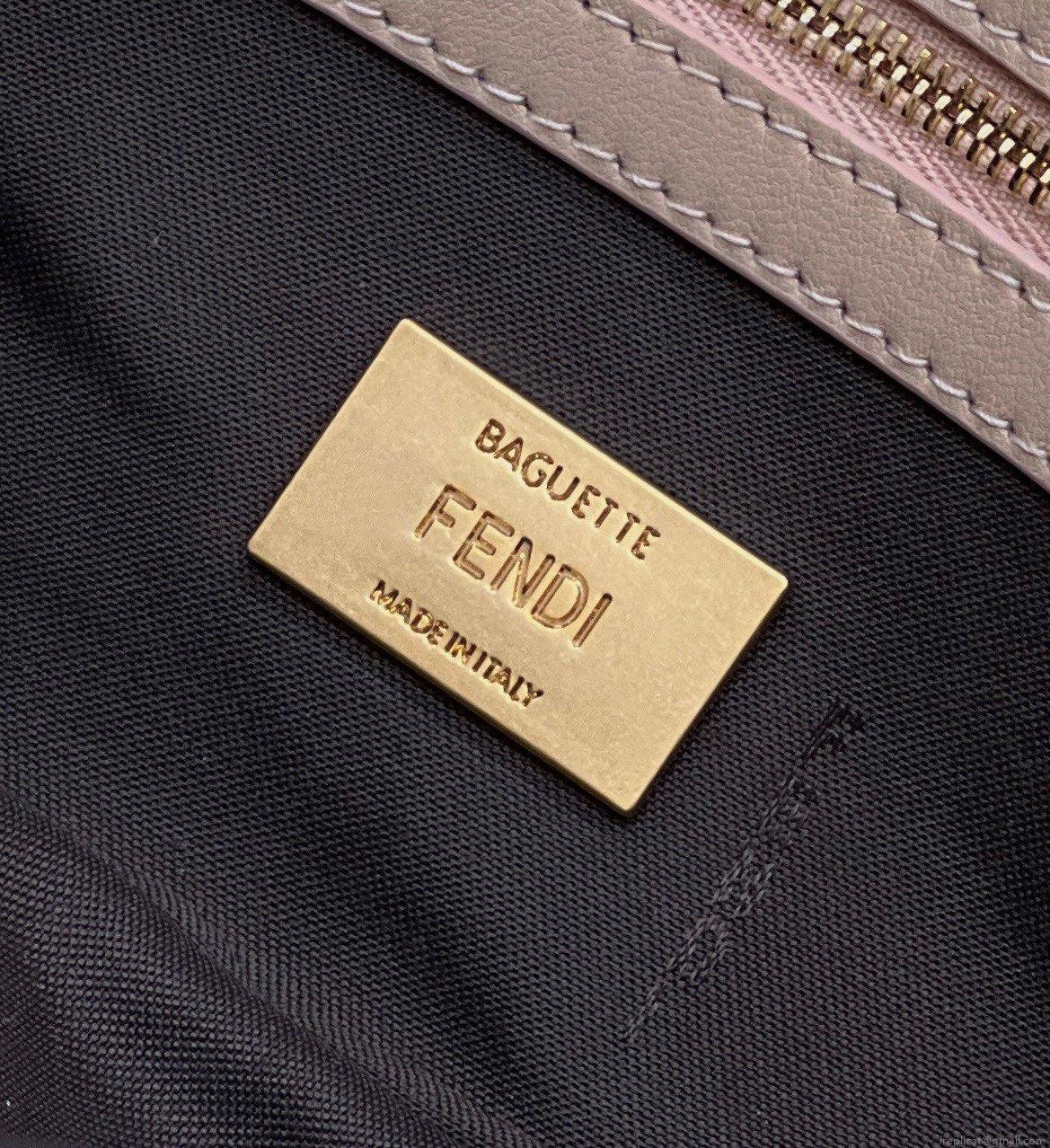 Fendi 8BR600 Baguette Medium Light Pink leather 0135M bag