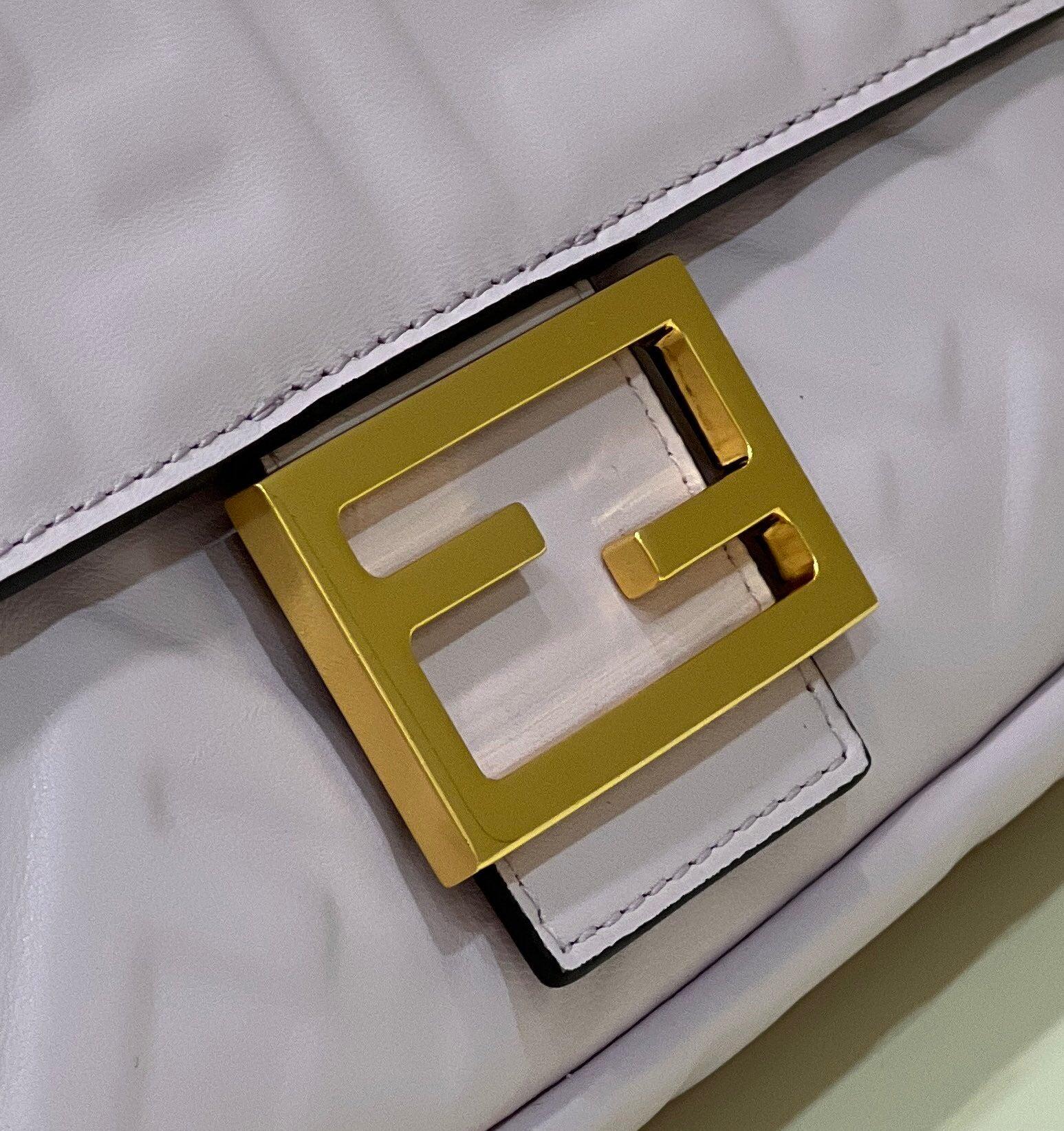 Fendi 8BR600 Baguette Medium Purple leather 0135M bag