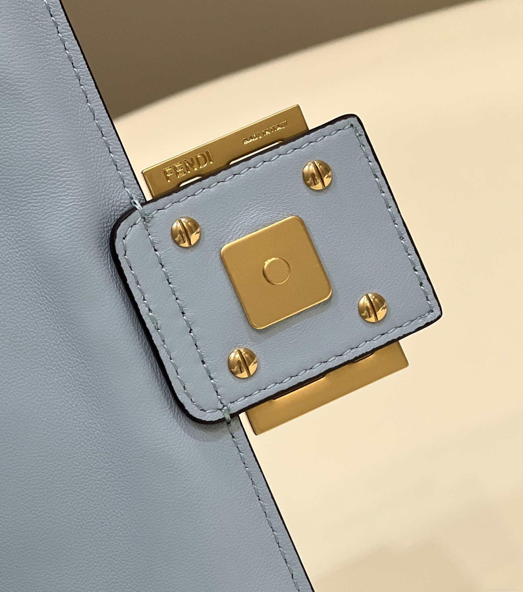 Fendi 8BR600 Baguette Medium Blue leather 0135M bag