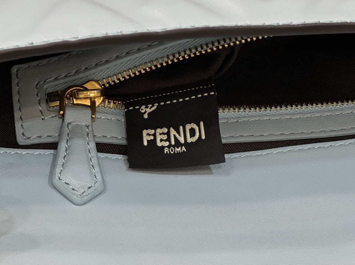 Fendi 8BR600 Baguette Medium Blue leather 0135M bag