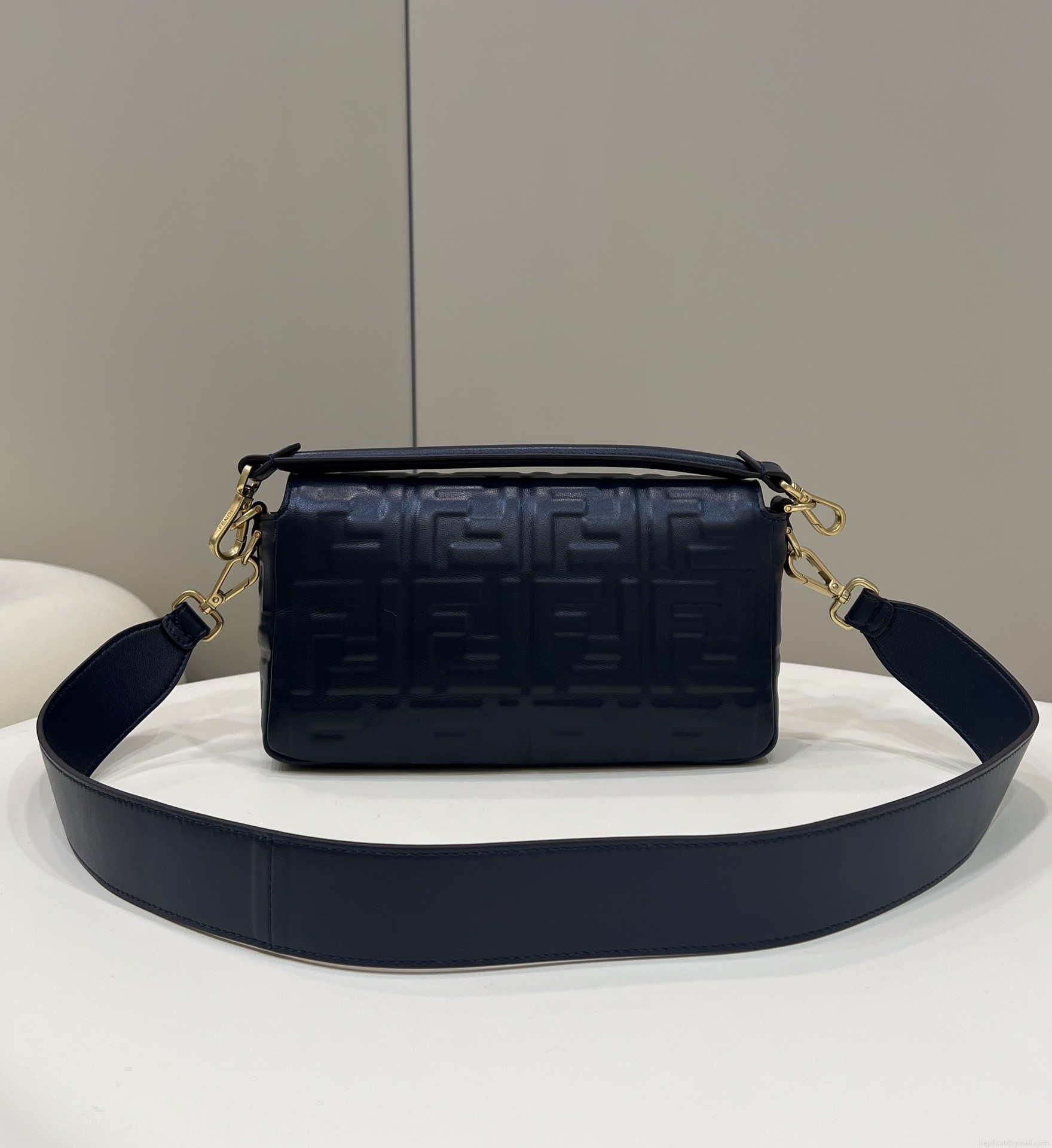 Fendi 8BR600 Baguette Medium Black leather 0135M bag