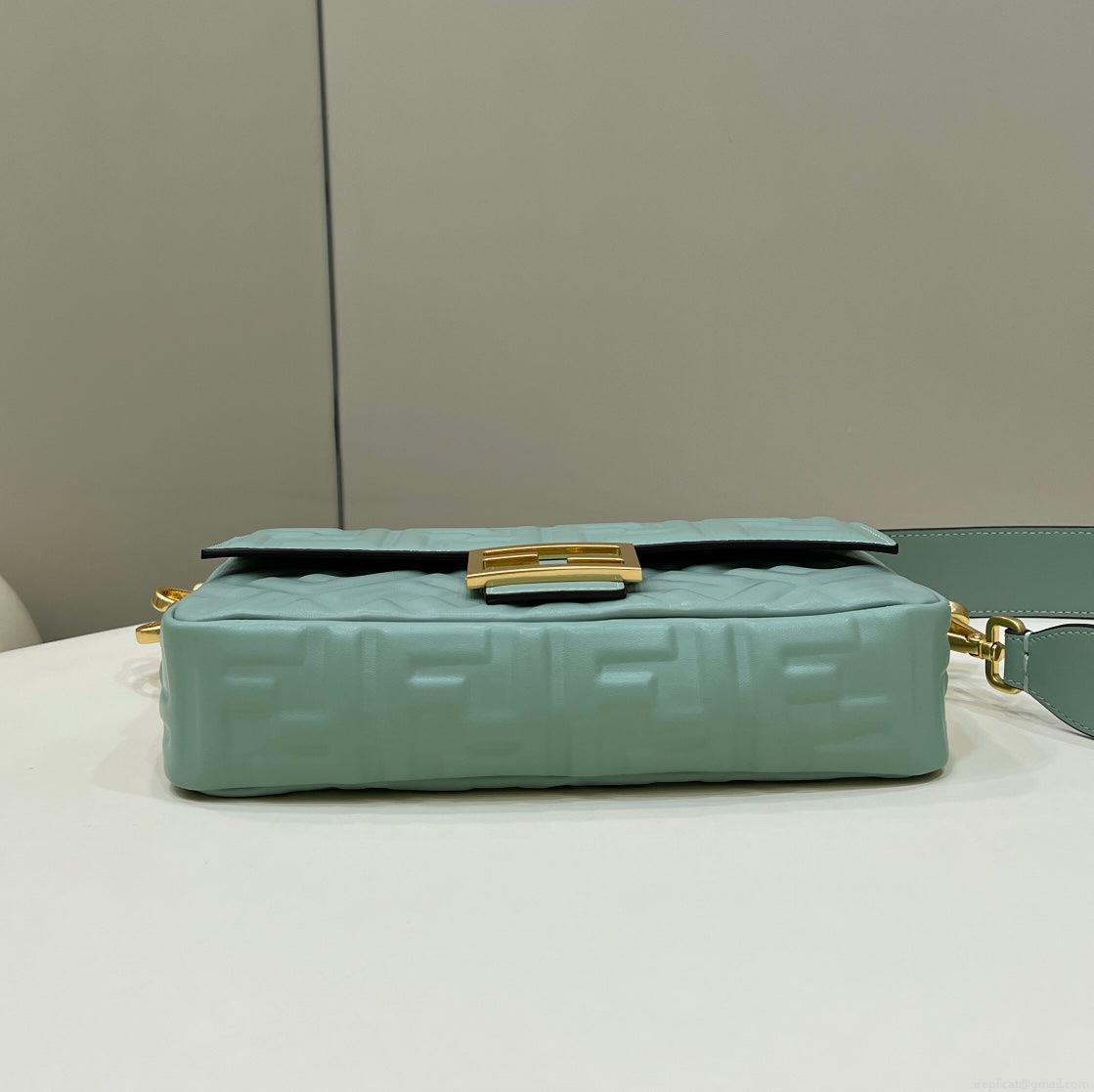 Fendi 8BR600 Baguette Medium Lake Blue leather 0135M bag