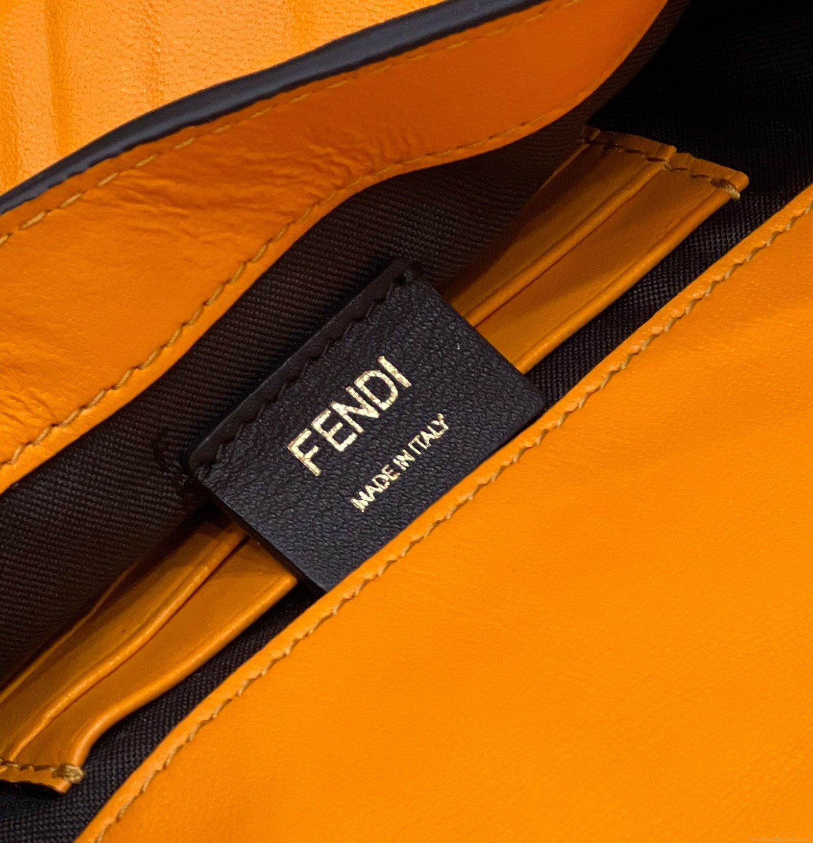 Fendi 8BS017 Baguette Mini Orange leather 0135S bag