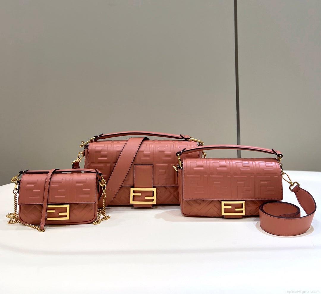 Fendi 8BS017 Baguette Mini Pink leather 0135 bag