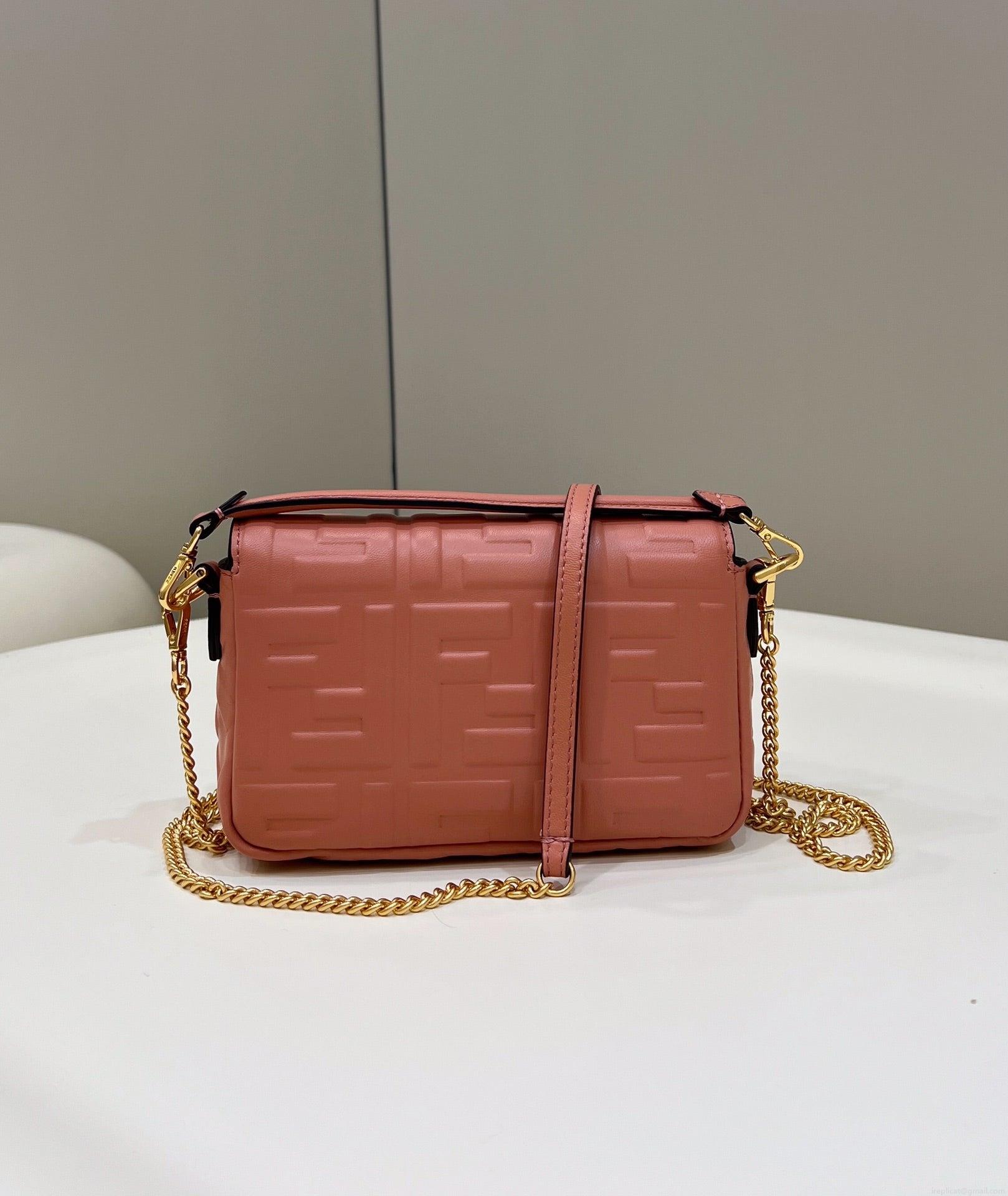 Fendi 8BS017 Baguette Mini Pink leather 0135 bag