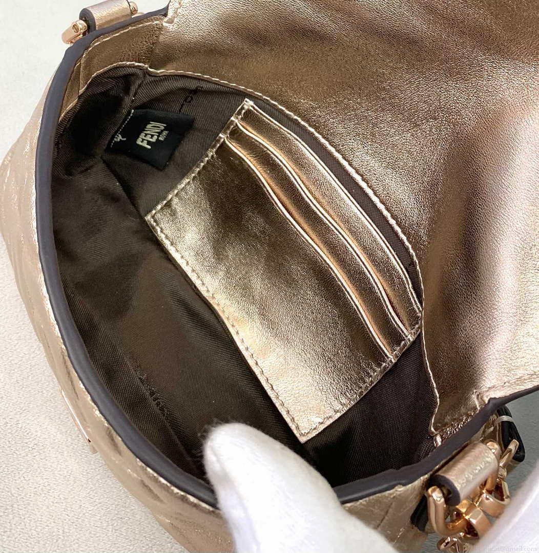 Fendi 8BS017 Baguette Mini Pink Gold leather 0135 bag